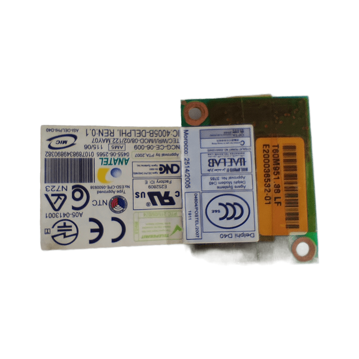 Toshiba Satellite A300 Agere Delphi D40 Dahili Faks Modem Kartı (MDC Fax Modem Module)